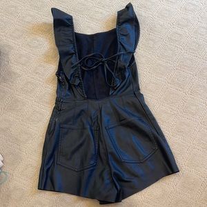 Free people vegan leather romper